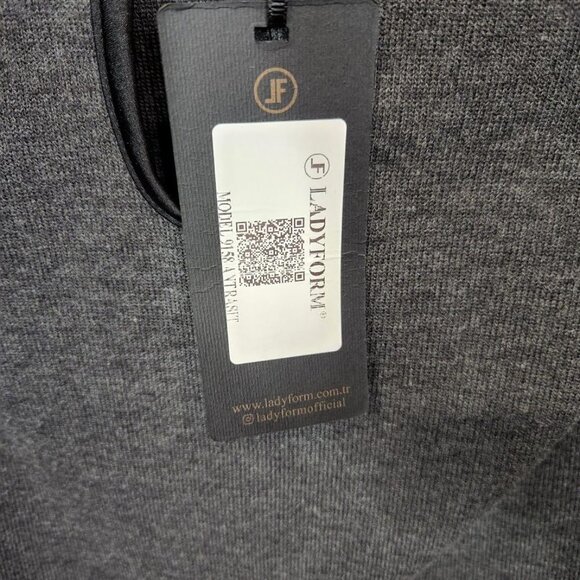 NWT Ladyform Puff Sleeve Dress in Gray Size UK 10 - Picture 4 of 7